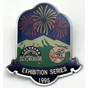 Colorado Rockies vs New York Yankees 1995 Exhibition MLB Lapel Hat Pin